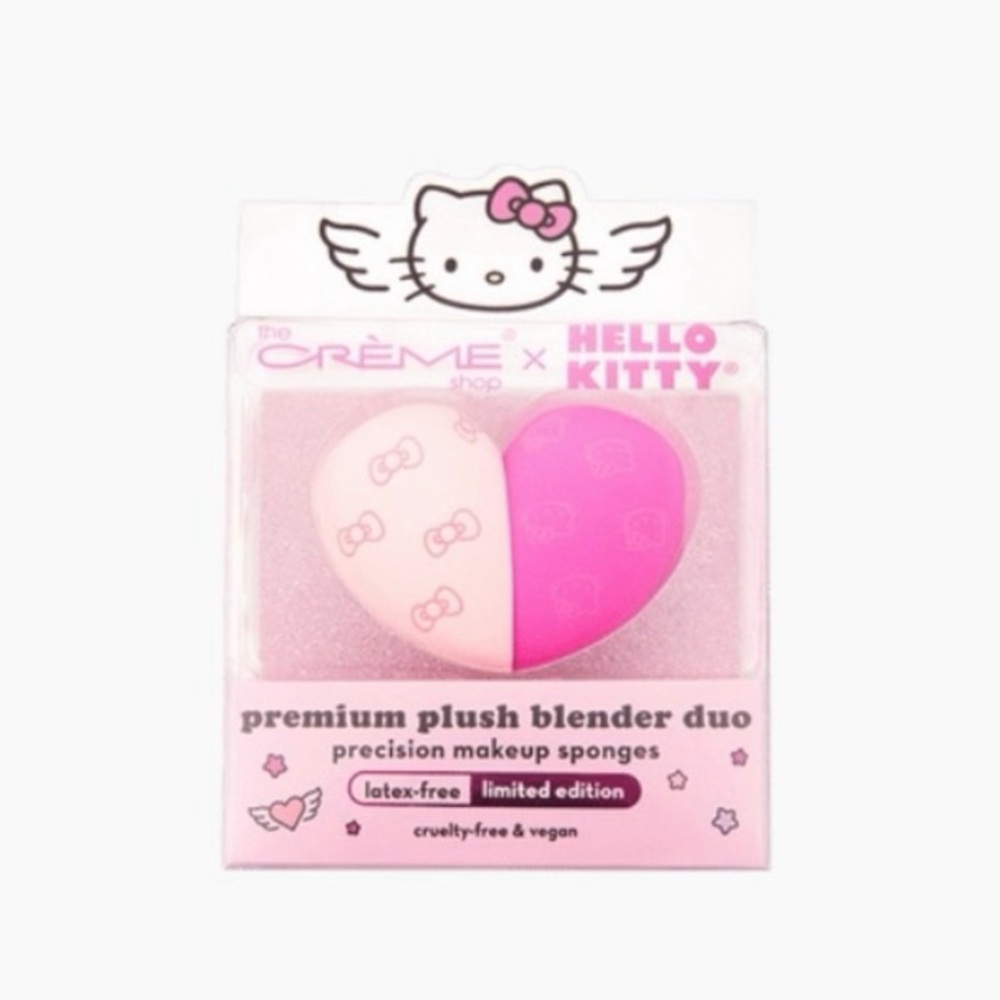 The Crème Shop X Hello Kitty Makeup Sponge Duo, Premium Plush Blender Duo